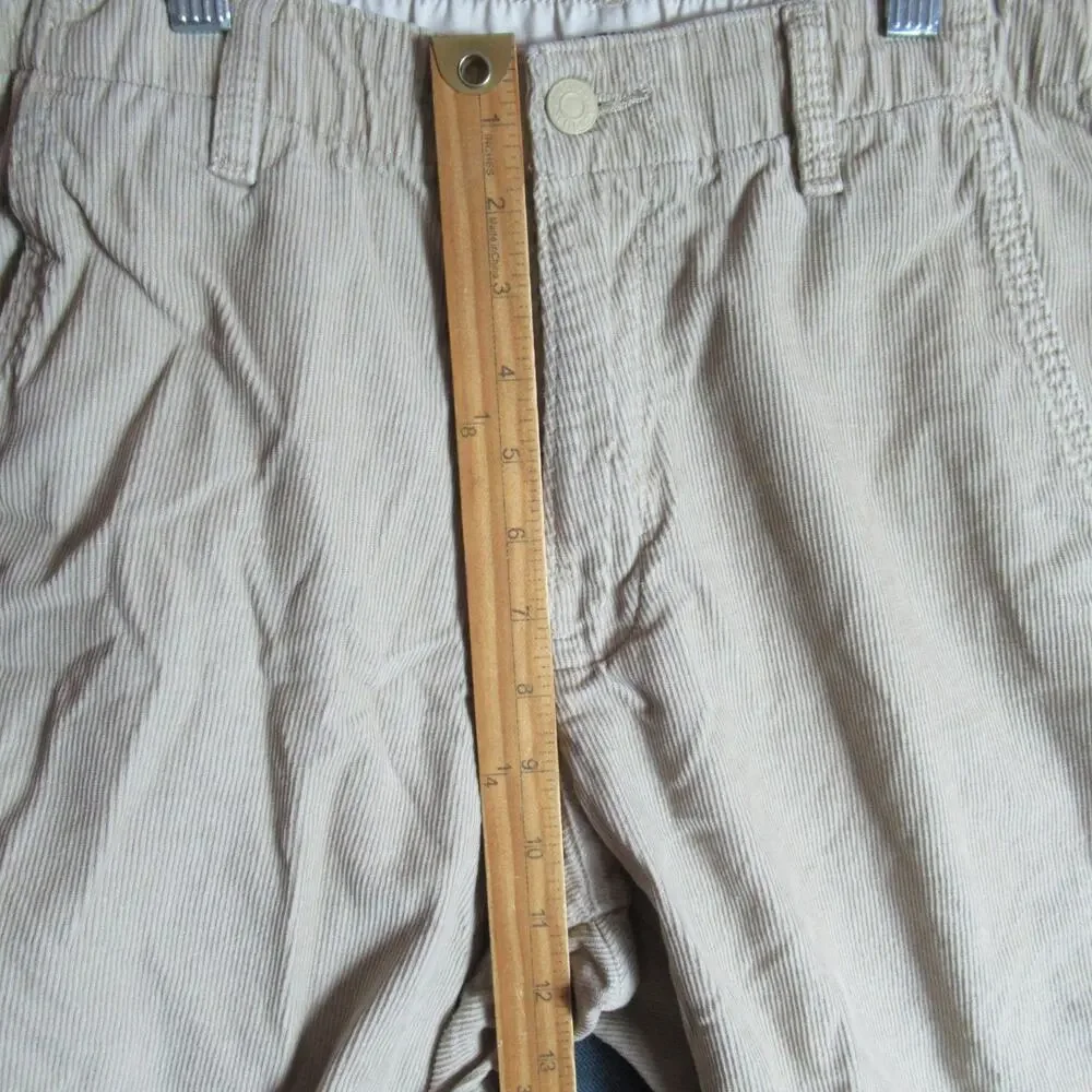 Levi’s XX Chino EZ Shorts Mens Small Beige Corduroy Elastic Waist Casual Hiking